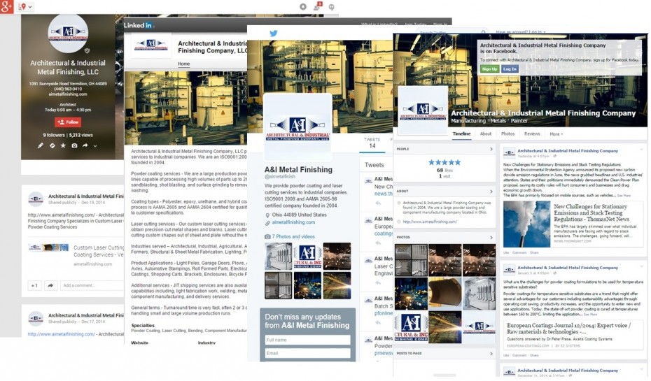 AIM social Media Screenshots