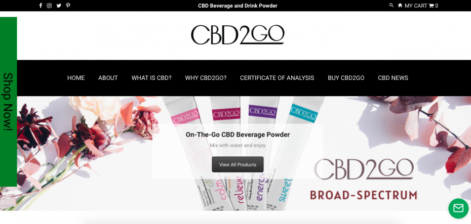 CBD2Go Website Preview