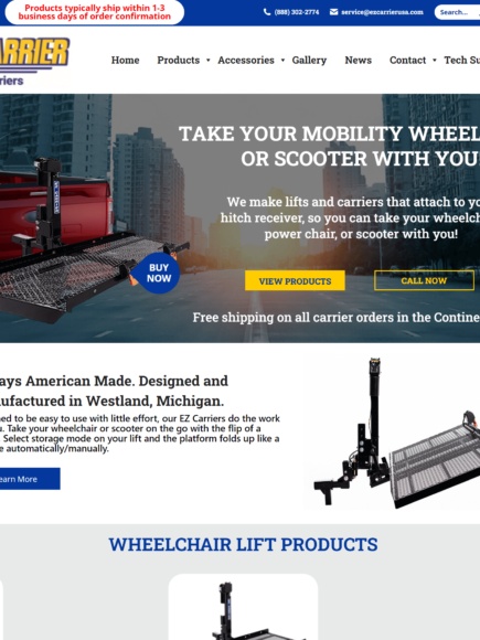 Wheelchair Lift & Carriers Manufacturer Website