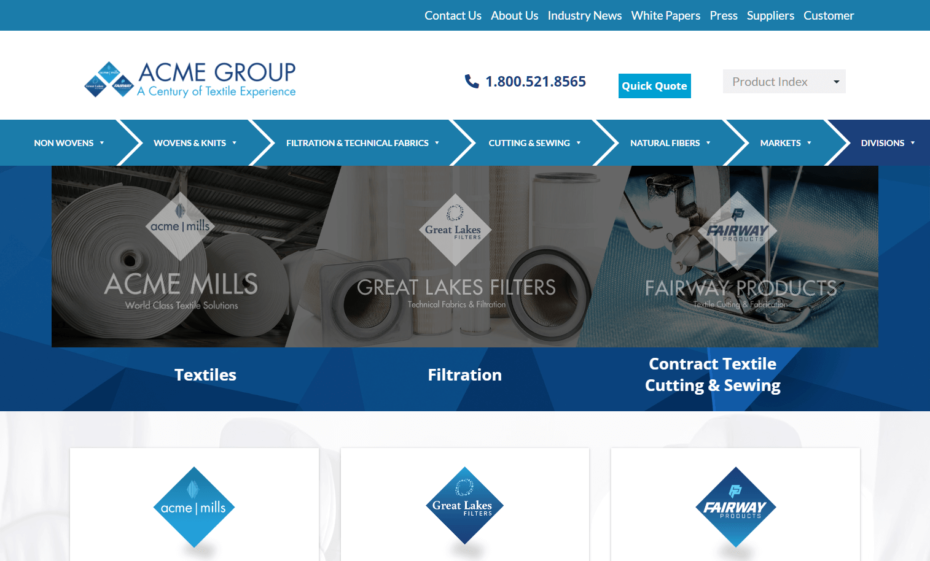 Acme Mills Homepage