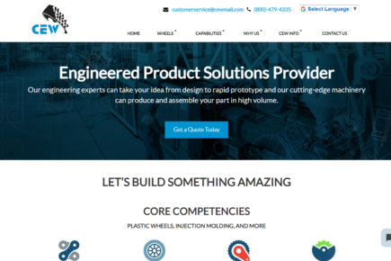 Custom Wheel and Plastics Manufacturing Company Website