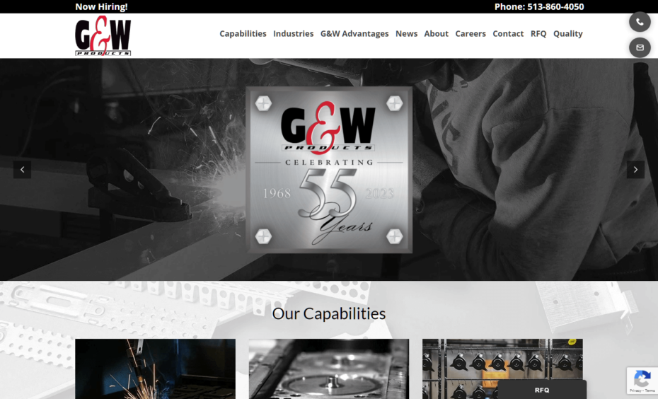 G & W Products Homepage