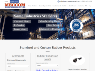 Stock and Custom Industrial Rubber Products Website