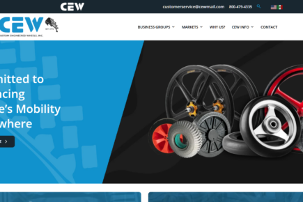 Custom Wheel and Plastics Manufacturing Company Website