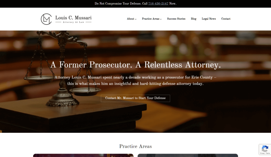 Louis C Mussari Attorney at Law Homepage