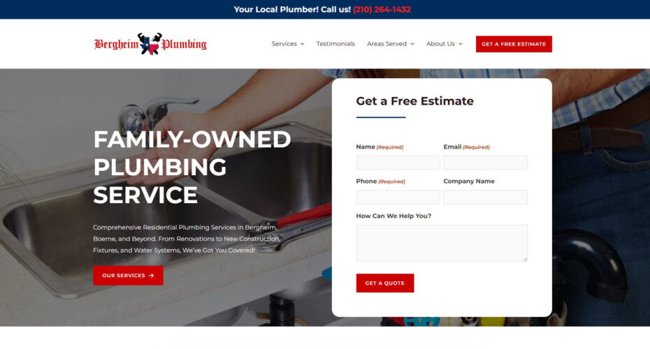 Bergheim Plumbing Website Preview