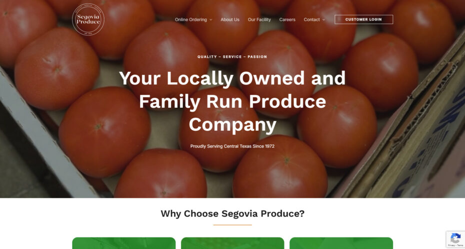 Segovia Produce Website Preview