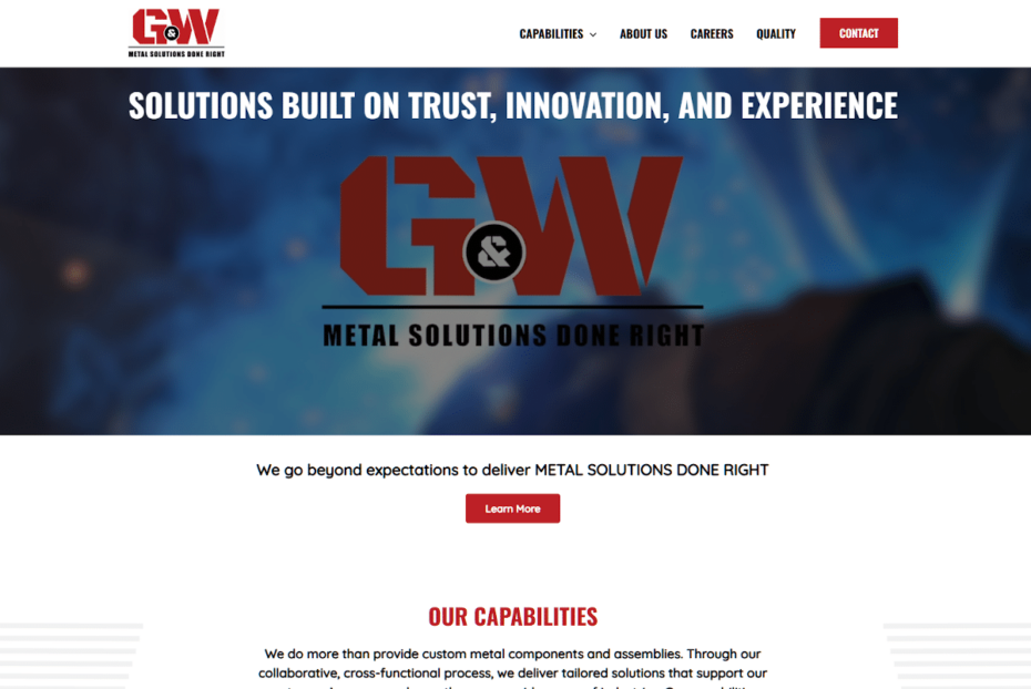 GW Products Website Preview
