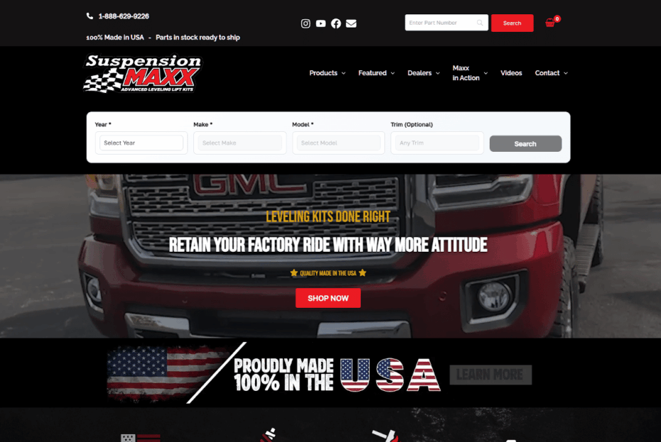 SuspensionMAXX Website Preview