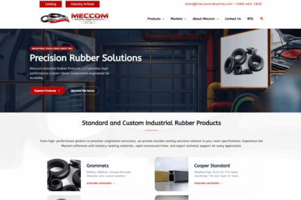 Stock and Custom Industrial Rubber Products Website