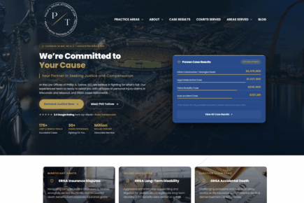 Law Firm Web Design & Dynamic Case Outcome Integration
