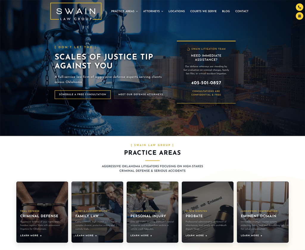 Matt Swain Law Website Preview