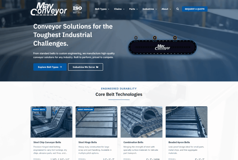 May Conveyor Website Preview