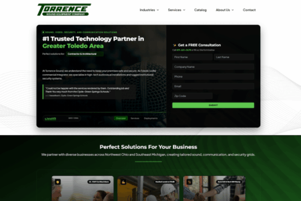 Audio/Visual Equipment Installation Company Website
